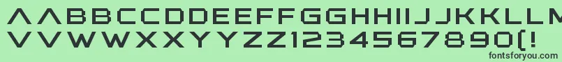 フォントAnotherXanadu – 緑の背景に黒い文字