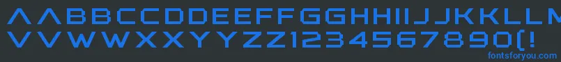 Шрифт AnotherXanadu – синие шрифты на чёрном фоне