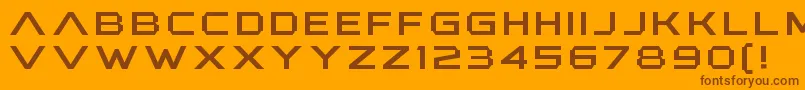 Шрифт AnotherXanadu – коричневые шрифты на оранжевом фоне