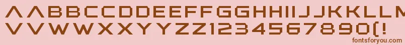 フォントAnotherXanadu – ピンクの背景に茶色のフォント