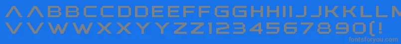 AnotherXanadu-fontti – harmaat kirjasimet sinisellä taustalla