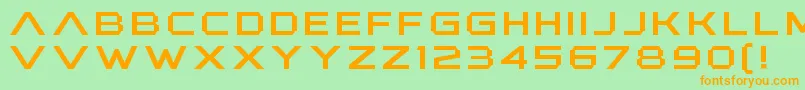 AnotherXanadu Font – Orange Fonts on Green Background