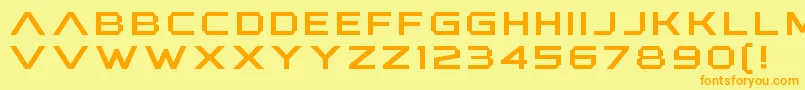 AnotherXanadu Font – Orange Fonts on Yellow Background