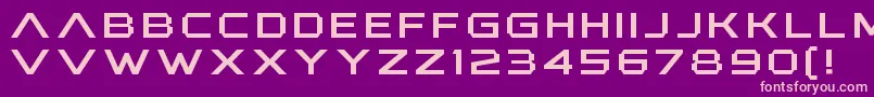 AnotherXanadu-Schriftart – Rosa Schriften auf violettem Hintergrund