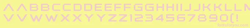 Fonte AnotherXanadu – fontes rosa em um fundo amarelo