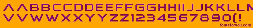 Шрифт AnotherXanadu – фиолетовые шрифты на оранжевом фоне