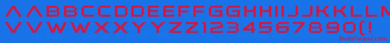 AnotherXanadu Font – Red Fonts on Blue Background