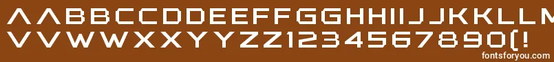 AnotherXanadu-fontti – valkoiset fontit ruskealla taustalla