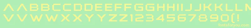 AnotherXanadu Font – Yellow Fonts on Green Background