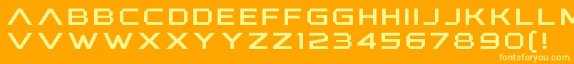 AnotherXanadu-fontti – keltaiset fontit oranssilla taustalla