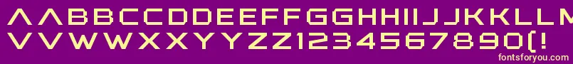 フォントAnotherXanadu – 紫の背景に黄色のフォント