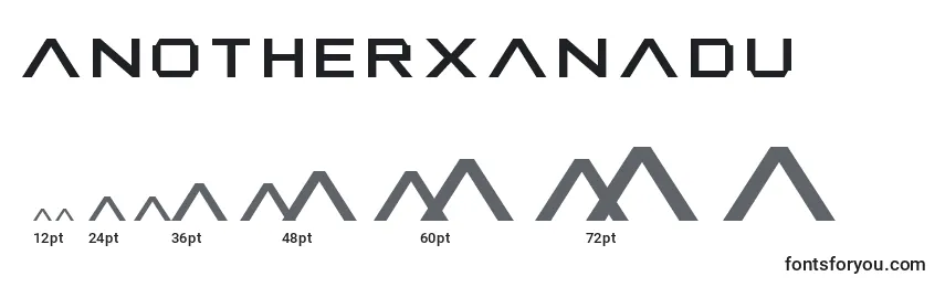 Размеры шрифта AnotherXanadu