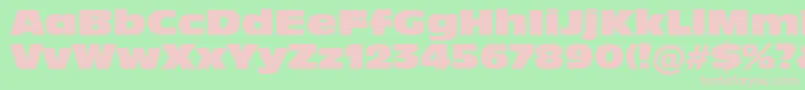 In901xk Font – Pink Fonts on Green Background