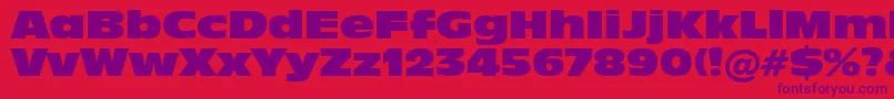 In901xk Font – Purple Fonts on Red Background