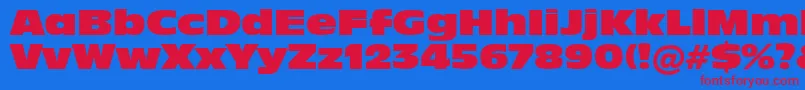 In901xk Font – Red Fonts on Blue Background