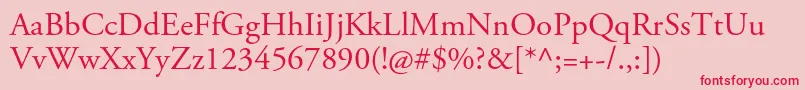 AgaramondproRegular Font – Red Fonts on Pink Background