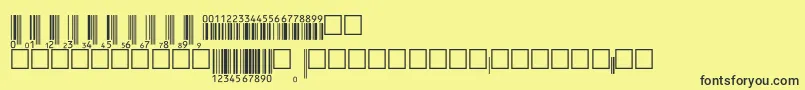 Upcep36tt-fontti – mustat fontit keltaisella taustalla