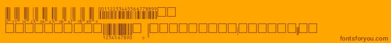 Upcep36tt Font – Brown Fonts on Orange Background