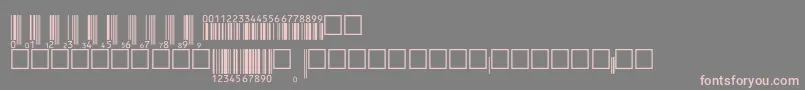 フォントUpcep36tt – 灰色の背景にピンクのフォント