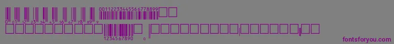 Шрифт Upcep36tt – фиолетовые шрифты на сером фоне