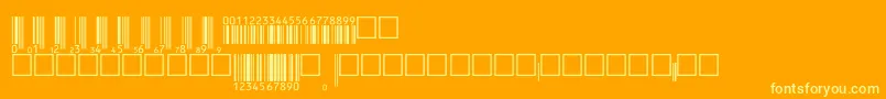 Upcep36tt Font – Yellow Fonts on Orange Background