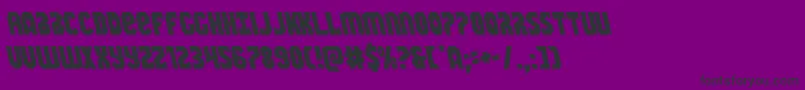 Warnationleft-Schriftart – Schwarze Schriften auf violettem Hintergrund