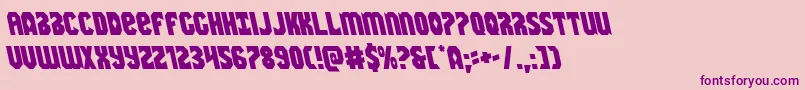 Warnationleft Font – Purple Fonts on Pink Background