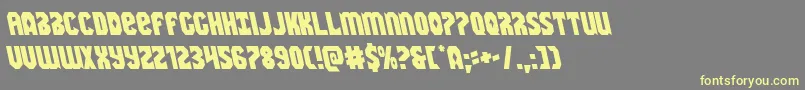 Warnationleft Font – Yellow Fonts on Gray Background