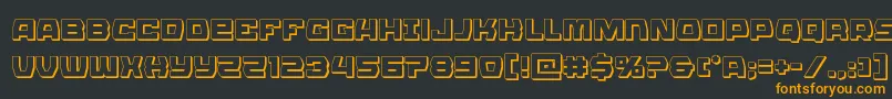 Olympiccarrier3D Font – Orange Fonts on Black Background