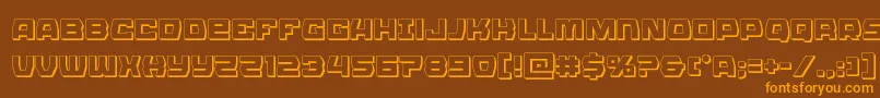 Olympiccarrier3D Font – Orange Fonts on Brown Background