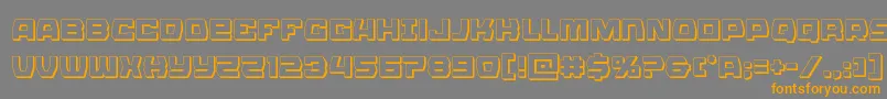 Olympiccarrier3D Font – Orange Fonts on Gray Background