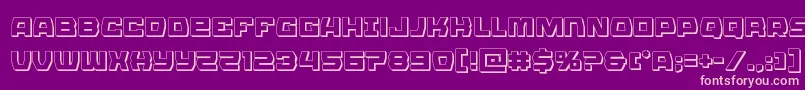 Olympiccarrier3D-Schriftart – Rosa Schriften auf violettem Hintergrund