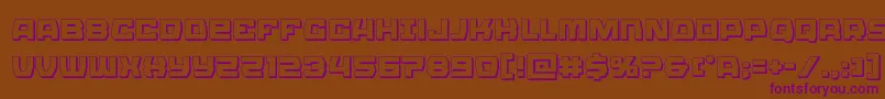 Olympiccarrier3D Font – Purple Fonts on Brown Background