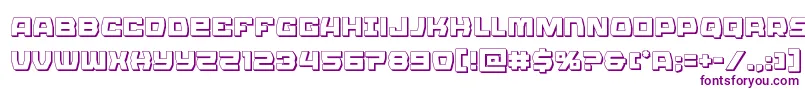 Olympiccarrier3D Font – Purple Fonts on White Background