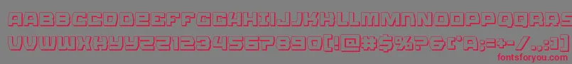 Olympiccarrier3D Font – Red Fonts on Gray Background