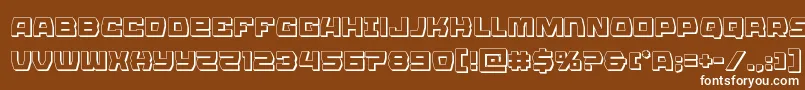 Olympiccarrier3D Font – White Fonts on Brown Background