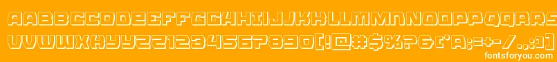 Olympiccarrier3D Font – White Fonts on Orange Background