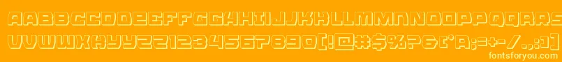 Olympiccarrier3D Font – Yellow Fonts on Orange Background