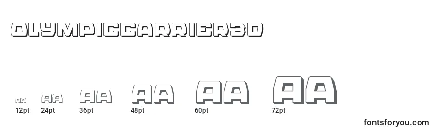 Olympiccarrier3D Font Sizes