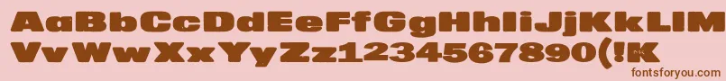 MkaputtExpanded Font – Brown Fonts on Pink Background