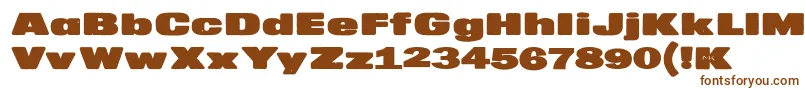 MkaputtExpanded-fontti – ruskeat fontit valkoisella taustalla