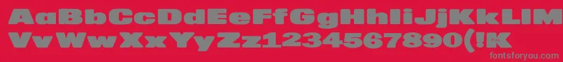 MkaputtExpanded Font – Gray Fonts on Red Background