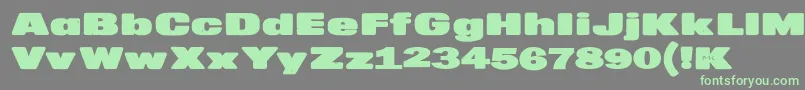 MkaputtExpanded Font – Green Fonts on Gray Background