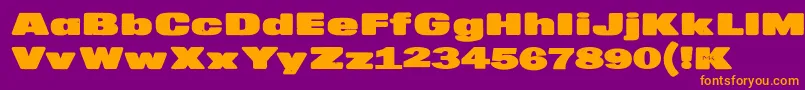 MkaputtExpanded Font – Orange Fonts on Purple Background