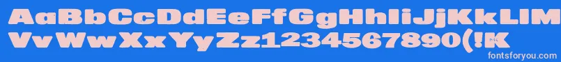 MkaputtExpanded Font – Pink Fonts on Blue Background