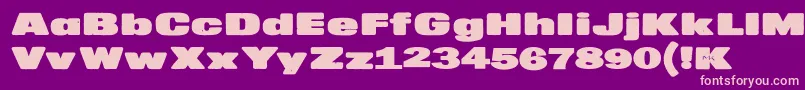 MkaputtExpanded Font – Pink Fonts on Purple Background