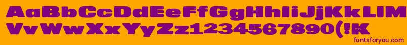 MkaputtExpanded Font – Purple Fonts on Orange Background