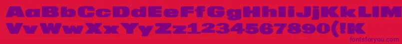 MkaputtExpanded Font – Purple Fonts on Red Background