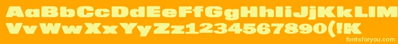 MkaputtExpanded Font – Yellow Fonts on Orange Background