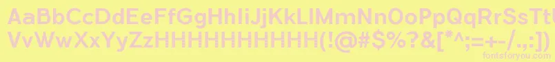 FlamanteSecaFfp Font – Pink Fonts on Yellow Background